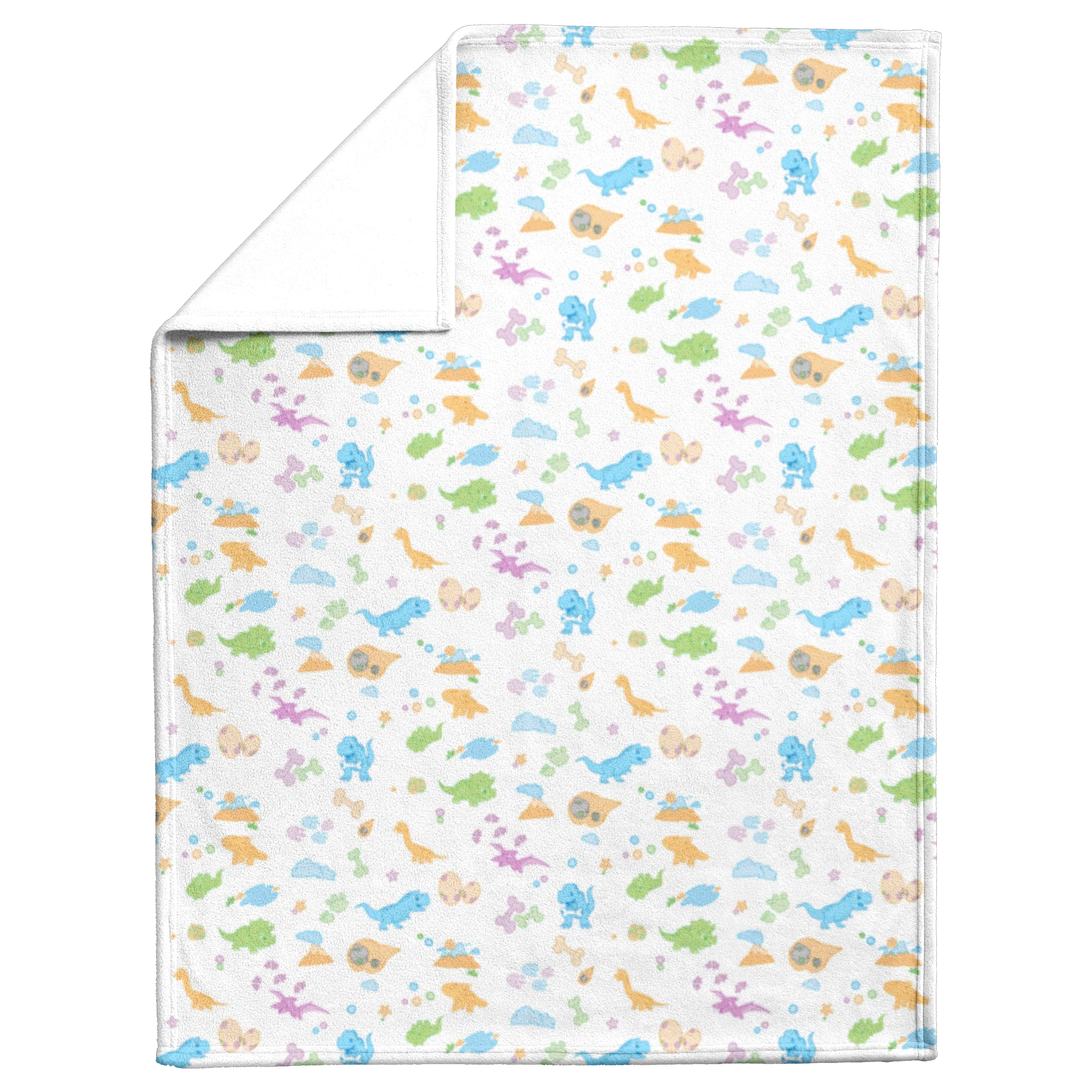 Little Rawrs Patterned Fleece Baby Blanket - Image 4